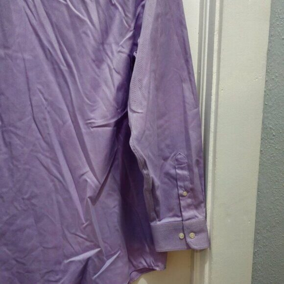 Joseph Abboud Long Sleeve Dress Shirt - Big/Tall - Lavender - 18.5 Neck - Picture 11 of 14